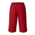 thumbnail image 2 of FAHXNVB Boys Capri Pants Drawstring Elastic Waist Solid Color Workout Pants Summer Lightweight Breathable Pants with Pockets 4-15 Years, 2 of 6