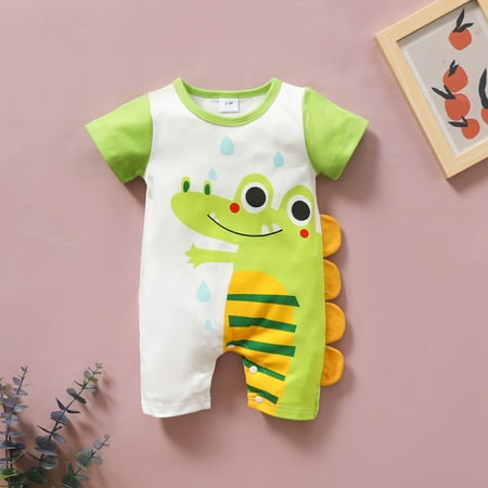 

Maxcozy Baby Boy Girl Animal Cotton Short Sleeve One Piece Romper Playsuit