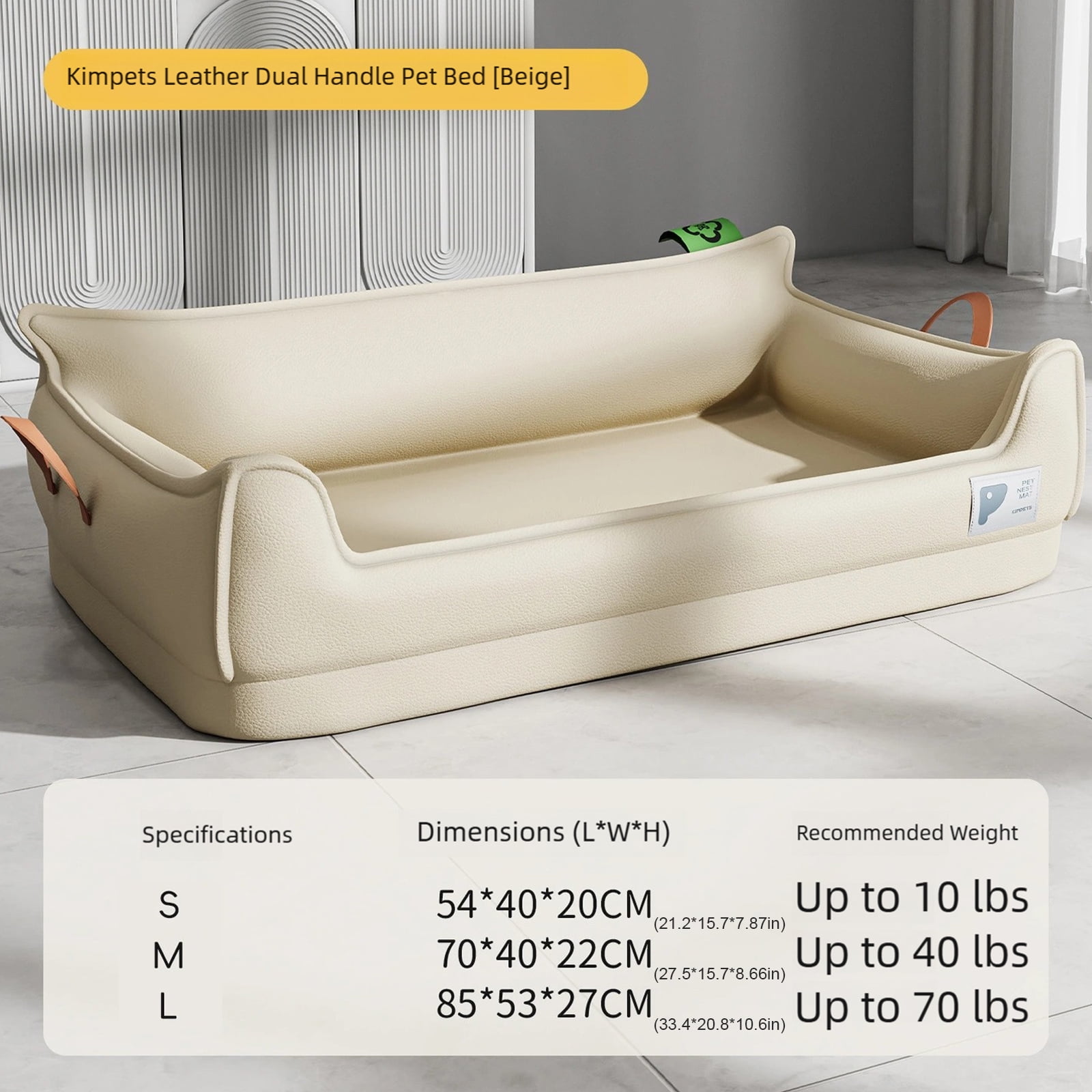Waterproofed Dog Bed with Removable Washable Cover Durability Scratch and Bites Resistant for Indoor Outdoor Pet