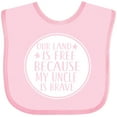 thumbnail image 3 of Inktastic Military Uncle Land is Free Nephew Boys or Girls Baby Bib, 3 of 4