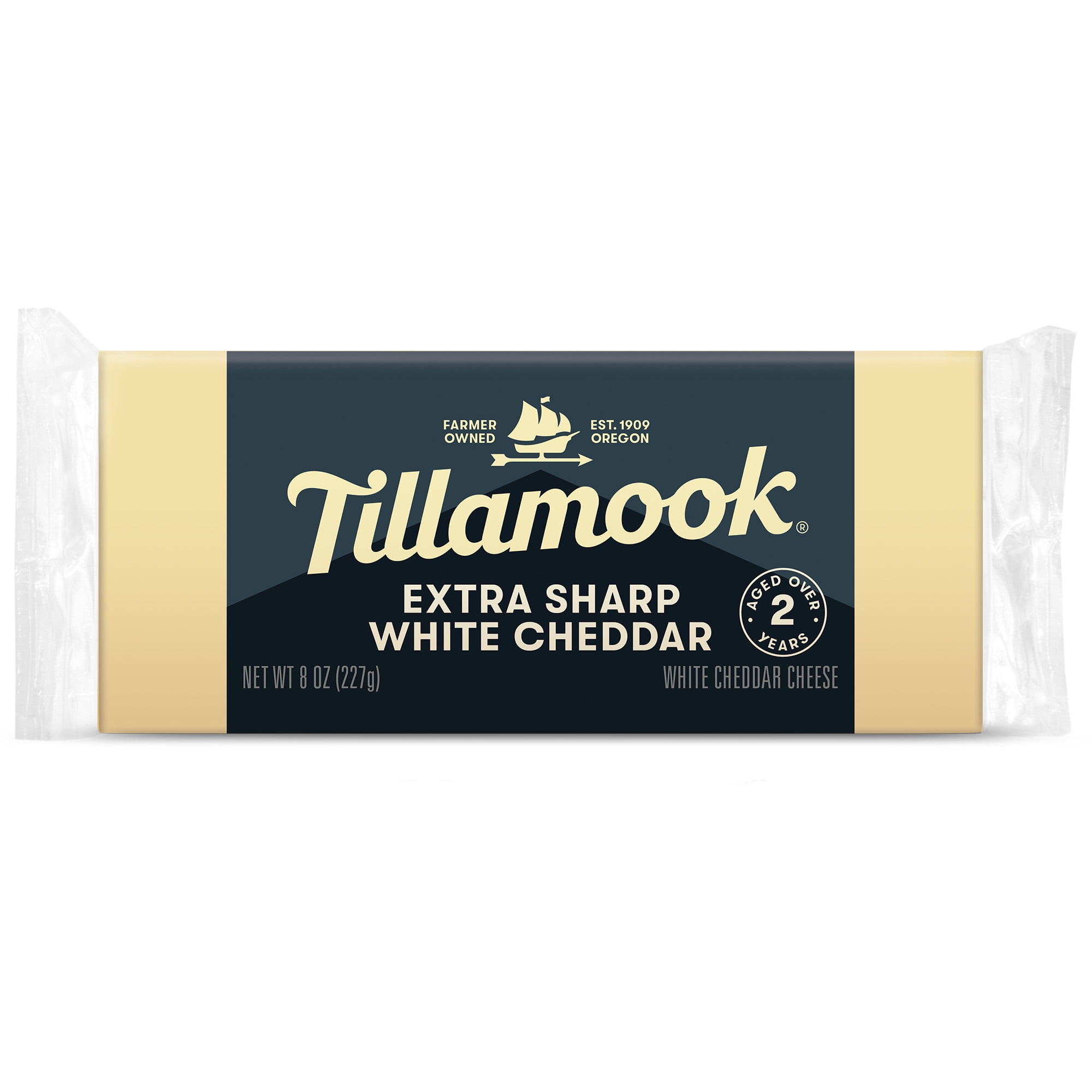 Tillamook Extra Sharp White Cheddar Cheese Block, 8 oz (Aged 2 Years)