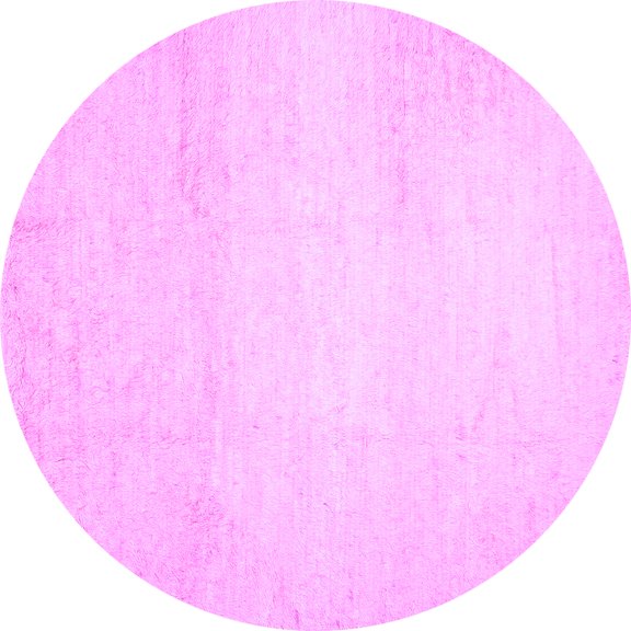 Ahgly Company Indoor Round Solid Purple Modern Area Rugs, 3' Round