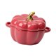 thumbnail image 4 of Cuenco de cerámica con forma de calabaza, olla con forma de calabaza para cocinar con tapa para fiestas en casa o en la cocina. Rojo, 4 of 8