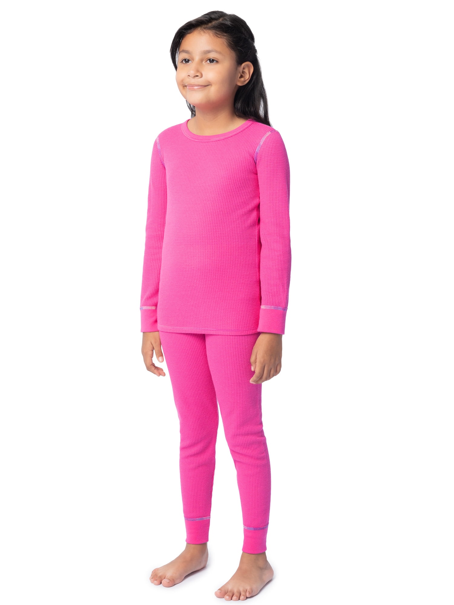 Athletic Works Boy's & Girl's Waffle Thermal Underwear Crew Top & Bottom Set, Sizes XS-XXL