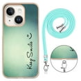 thumbnail image 6 of for iPhone 15 Plus Crossbody Strap Phone Case, Anti-Fall Pattern Clear Design Transparent Soft & Flexible TPU Drop and Shockproof Protective Cover with Adjustable Nylon Neck Strap, Keep Smile, 6 of 7