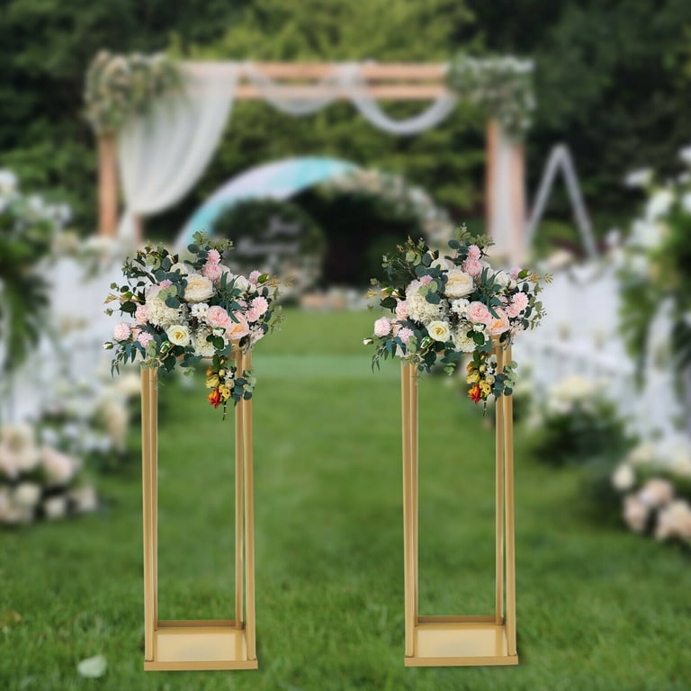 Wedding Centerpieces Display Stand - 2 Pcs 23.6in/60cm Tall Flower Holder  Artificial Arrangement Flower Stand Vases,Wedding,Anniversary,Events,Home