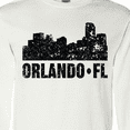 thumbnail image 4 of Inktastic Orlando Skyline with Grunge Long Sleeve T-Shirt, 4 of 5
