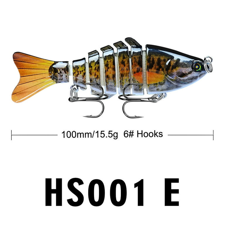 Fishing Lures for Bass Trout Multi Jointed Swimbait Slow Sinking Bionic  Swimming Lures Micro-Jointed Swimbait, 10cm Road Sub Bait Plastic Hard  Bait, 15.5g Multi Knot Fish Simulation Bait Pseudo Bait D 