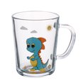 thumbnail image 1 of Taza de café Taza de té de la leche Taza de viaje de agua potable de animal de dibujos animados resistente al calor lindo para mujeres niños niñas (pequeño dinosaurio de dibujos animados) brillar Hogar, 1 of 3