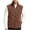 Brown, variant on WIZUTIZ Men's Fleece Vest Multi-Zipper Pocket Stand Collar Sleeveless Fishing Outerwear Polyester Insulated Warm for Winter Outdoor Daily Casual Wear