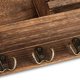 thumbnail image 2 of Organizador de sobres para correo de entrada con 4 ganchos para llaves montado en la pared, estante rústico de madera para portacorreos con, 2 of 5
