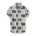 thumbnail image 2 of Floenr Mens T Shirts,Men's Lapel Chest Pocket Hawaiian Print Loose Short Sleeve Shirt, 2 of 4