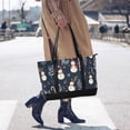 thumbnail image 4 of FORMRS Canvas Laptop Tote Bag for Women with 15.6" Computer Compartments Shoulder Handbag, Jolly Snowman, 4 of 7