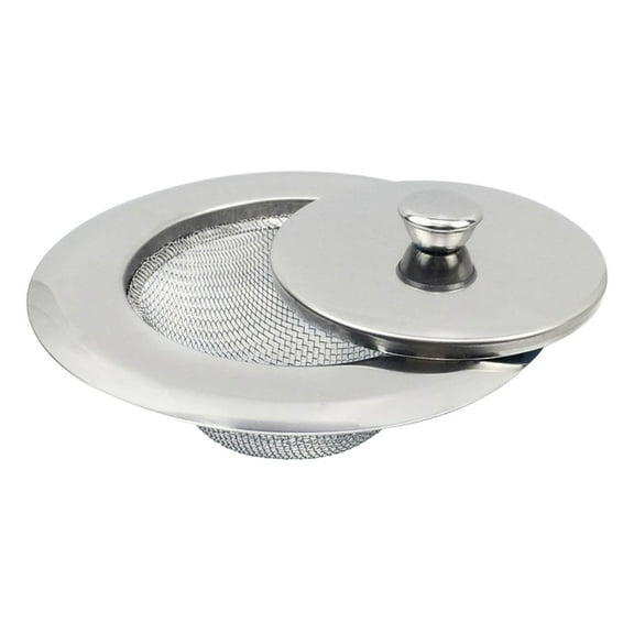 Tizuqe Kitchen Sink Strainer Drain Hair Catcher Bath Stopper Plug Stainless Steel Sewer Filter with Lid Bathroom Supplies