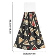thumbnail image 2 of Haosy 2 Pack Kitchen Wash Cloths with Hanging Loops Absorbent Absorbent Quick Drying Hand Towels, Irregular Triangle Circle, 2 of 7