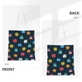 thumbnail image 3 of DouZhe Reusable Grocery Bags, Cartoon Aliens Game Monsters Lightweight Polyester Canvas Cloth Tote Bag for Travle Gym Shopping School, 15" x 16", 3 of 7