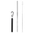 thumbnail image 4 of Drinking Straw, Portable Stainless Steel Drinking Straw, Telescopic Reusable Straw with Ing Brush,  for Drinking Coffee Milk Tea, 4 of 8