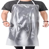TELOLY Unisex 47 x 27.5 inches Heavy Duty Transparent PVC Waterproof Apron for Staying Dry and Clean When Dishwashing, Lab Work, Butcher, Dog Grooming, Cleaning Fish
