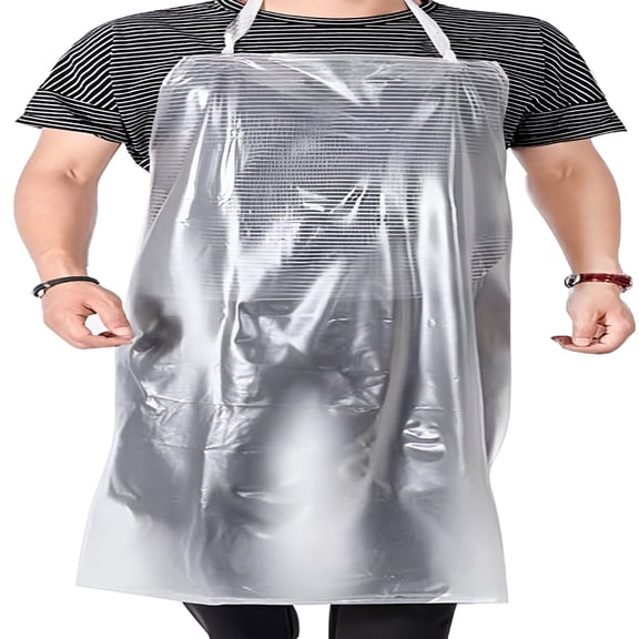 TELOLY Unisex 47 x 27.5 inches Heavy Duty Transparent PVC Waterproof Apron for Staying Dry and Clean When Dishwashing, Lab Work, Butcher, Dog Grooming, Cleaning Fish