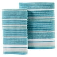thumbnail image 5 of SKL Home Seabrook Stripe Hand Towel (2-Pack), Teal, 16" x 26", 5 of 8