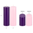 thumbnail image 2 of Mega Candles 4 pcs Unscented Christmas Advent Round Pillar Candle, Hand Poured Premium Wax Candles 2 Inch x 6 Inch, Holidays, Church, Decorations, Devotional, Celebration, Party & More, 2 of 4