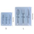 thumbnail image 3 of Silicone Bowknot Love Fork Spoon Decoration Molds with Hole Keychain Mold Pendant Epoxy Crafting Molds, 3 of 8