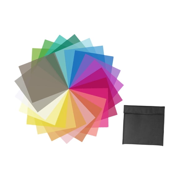 22 filtros de gel de color, fáciles de aplicar, láminas de colores para linternas, luces LED, fotografía, película para delanteros