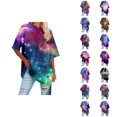 thumbnail image 1 of Galaxy T-Shirts pour Femmes 2026 Mode Été Manches Courtes Col Rond Étoile Ciel Espace T-Shirts Graphiques, 1 of 4