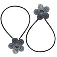 thumbnail image 2 of Corbata de cortina para ventana, cuerda decorativa de metal, cortina de flores, correa de adsorción para baño de oficina, gris 2 Piezas Eigraketly HA002832-02, 2 of 6