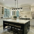thumbnail image 5 of LNC 5-Light Matte Black and Clear Glass Linear LED Farmhouse Chandelier, 5 of 14