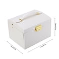 thumbnail image 1 of CAJA DE ALMACENOMO DE JOYERÍA DE CUERO PU DE 3 NIVELES, ORGANIZADOR CON ESPEJO, VITRINA DE JOYERÍA PARA JOYAS Y ROLOJES, DELECIÓN ELEGANTE PARA CAJÓN, Fácil de Limpiar,, 1 of 7
