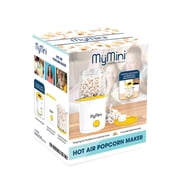 MyMini 8-Cup Hot Air Electric Popcorn Popper and Bowl, 800W, White and Yellow