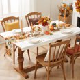 thumbnail image 3 of Fall Pumpkins Table Runner - 90 Inch Long Thanksgiving Maple Berry Farm Orange Plaid Cotton and Linen Blended Dress Scarves Farmhouse Table Runner for Kitchen Dining, Coffee Table, 13" x 90", 3 of 8