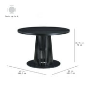Beautiful by Drew Round Dining Table, Rich Black Finish