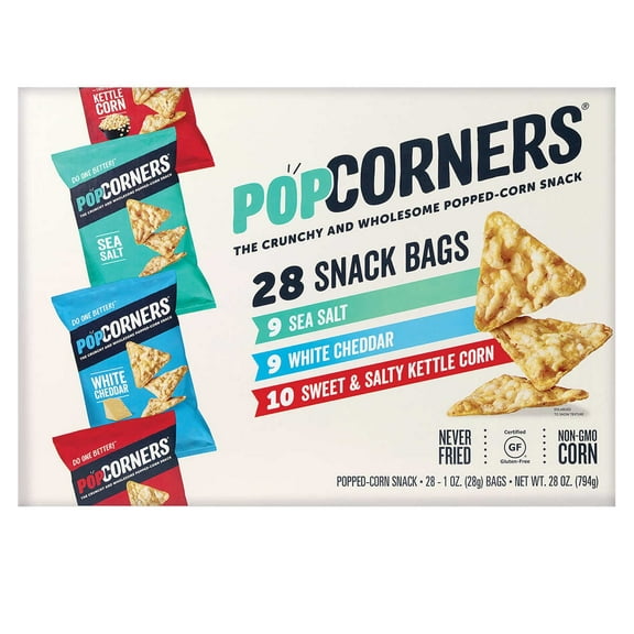 PopCorners Popped-Corn Snack, Variety Pack, 1 Ounce (28 Count)