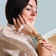 thumbnail image 3 of Sandstone Flame | Silver | Firefly Glass Macrame Bracelet, 3 of 8
