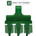thumbnail image 4 of Kasonic 3-Outlet Wall Plug Adapter, Indoor/Outdoor Use, UL Listed, Heavy Duty Multi Outlet Power Extender, Safe Cover and All Weather Resistant for Home, Office, Garage, Patio (Green), 4 of 6