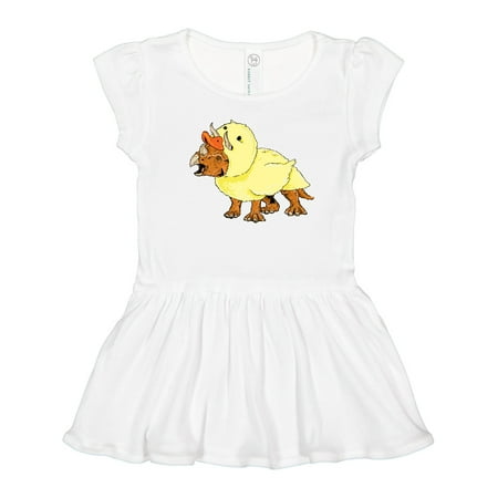 

Inktastic Easter Duck Triceratops Gift Toddler Girl Dress