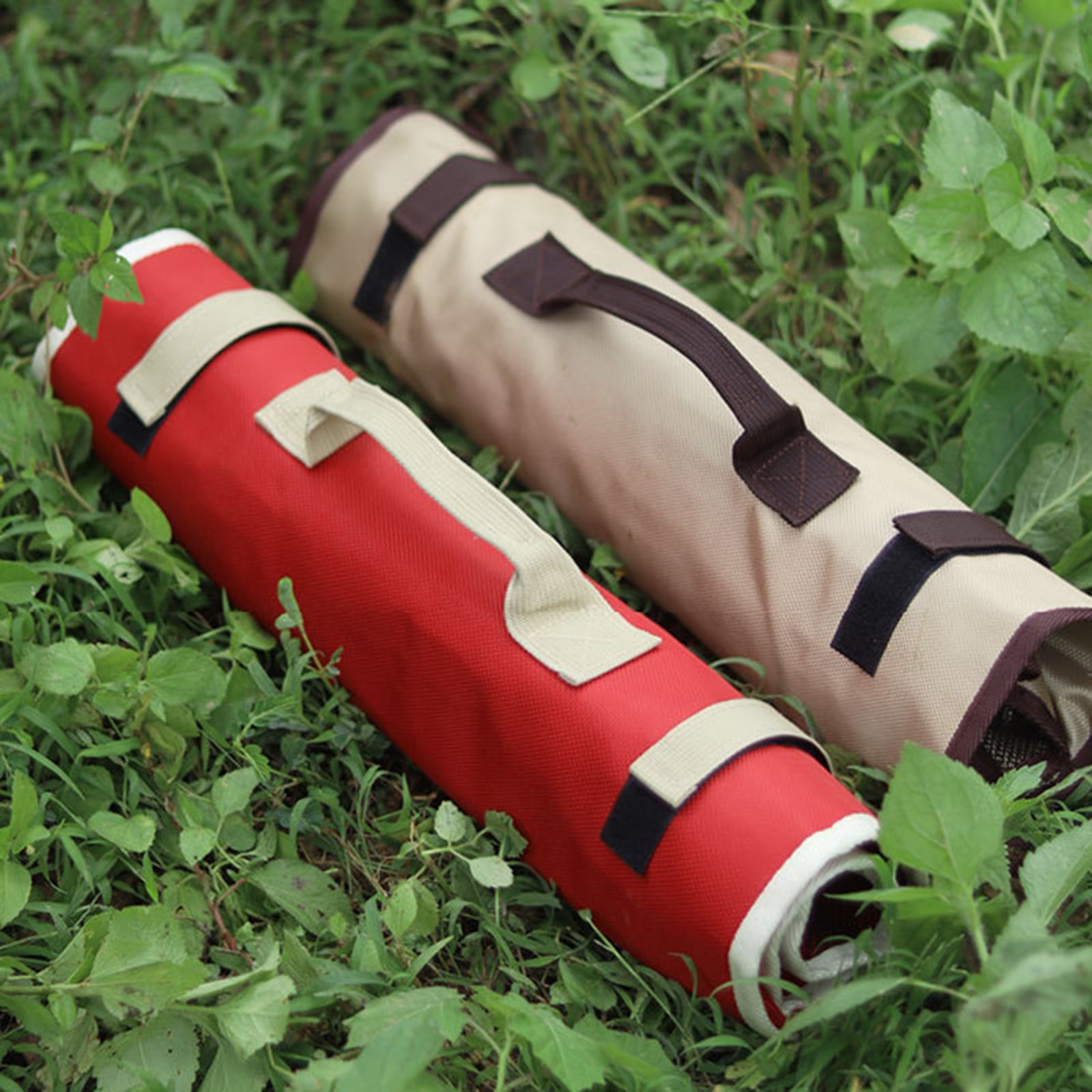 FEAMOS Portable Camping Tent Stakes Bag Folding Tent Stake Bag Outdoor Camping Ground Nails Carry Case for Hiking Camping