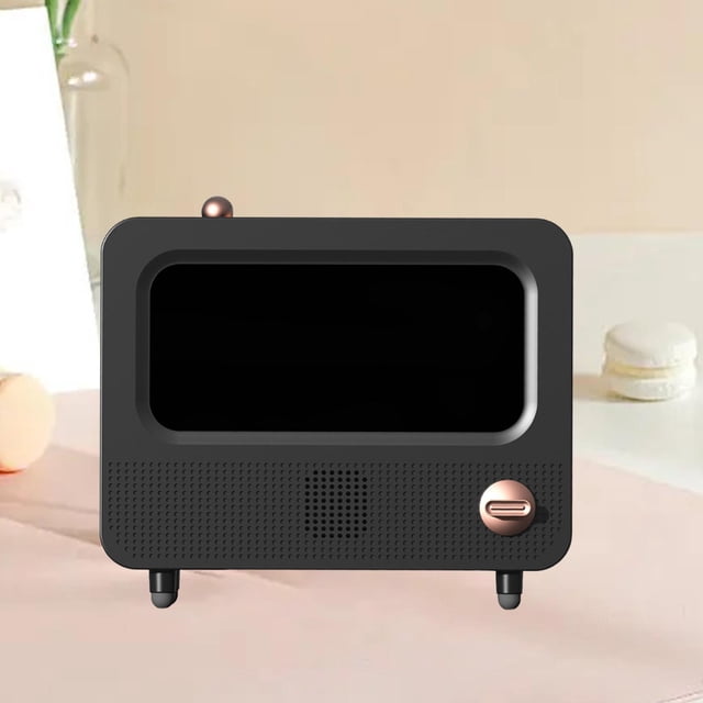 Humidificador de llama Simulación Simulación Regalo Humidificador Efecto de llama realista Difusor de aceite esencial para de escritorio negro