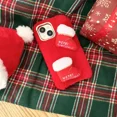 thumbnail image 3 of ZHaobin New Year Merry Christmas Tree Plush Boots Phone Case for iphone 16 15 Pro Max Red Hairy Warm Fur Soft Cover (For iphone 15,green), 3 of 7