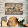 thumbnail image 2 of HFDF Farmhouse Kitchen Wall Decor Bless This Wall Art Country Daisy Flower Butterfly Bread Food Pictures Canvas Artworkspirational Poster Prints Tableware Dining Room Decorations 18x12inch Framed, 2 of 6