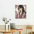 thumbnail image 3 of Nawypu Anime Girls Pink Eyes Cherry Blossom Canvas Prints Poster Wall Art For Home Decorations, 3 of 5