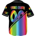 thumbnail image 3 of Lotusprinthandmade Personalized Name LGBT Baseball Jersey XS-5XL Multicolor, LGBT Baseball Shirt, 3 of 5