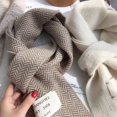 thumbnail image 4 of Bufanda de punto de lana de invierno para mujer, cálida, gruesa, de color sólido, para estudiantes, 4 of 6