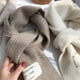 thumbnail image 4 of Bufanda de punto de lana de invierno para mujer, cálida, gruesa, de color sólido, para estudiantes, 4 of 6