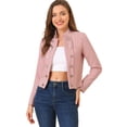 thumbnail image 1 of Chaqueta informal Allegra K Steampunk vintage de los años 60 para mujer color negro M, 1 of 6