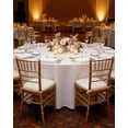 thumbnail image 3 of Charmoon 6-Pack White Round Tablecloths 60 Inch, Polyester Fabric for 20" - 42" Circular Tables, Wrinkle Resistant & Washable for Dining & Weddings, 3 of 10