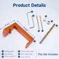 thumbnail image 6 of Undermount Drawer Slide Drilling Guide Kit Compatible with Blum Tandem, Drawer Slide Kit Includes Aluminum Alloy Angle Guide, 6mm & 2.5mm Brad Point Drill bits, Stop Collars, and hex Wrench, 6 of 7