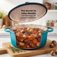 thumbnail image 4 of Cacerola holandesa Zulay Kitchen 5 L de hierro fundido esmaltado azul claro, 4 of 9